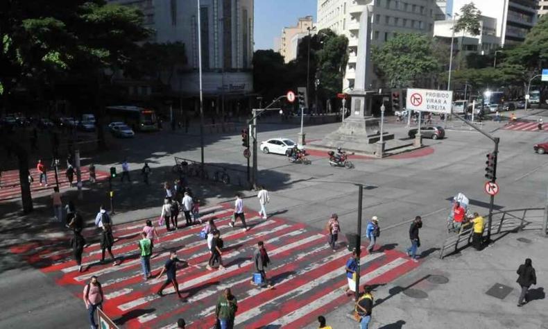 Viso da Praa Sete, no Centro de Belo Horizonte