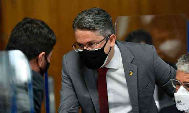 Alessandro Vieira durante reunio da CPI da COVID nesta tera-feira(foto: Jefferson Rudy/Senado)