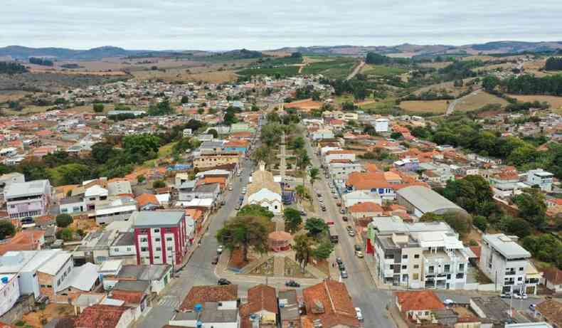 Imagem area da cidade de So Francisco de Paula