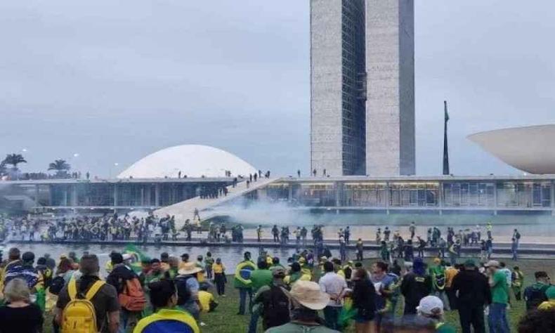 Foto do dia 8 de janeiro, quando vndalos invadiram o Congresso Nacional