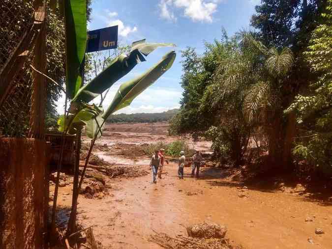 Barragem de rejeitos de mineração se rompeu em Brumadinho, na Grande BHCorpo de Bombeiros/Divulgação
