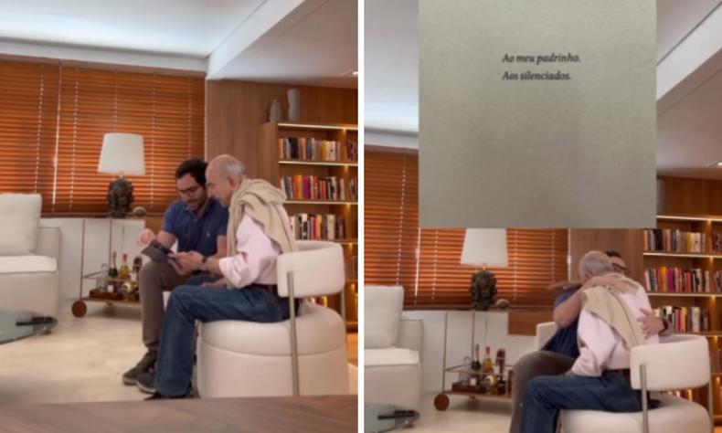 Escritor dedica livro para padrinho