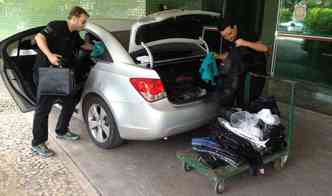  Policiais apreenderam grande quantidade de produtos falsificados(foto: Gustavo Moreno CB DA Press)