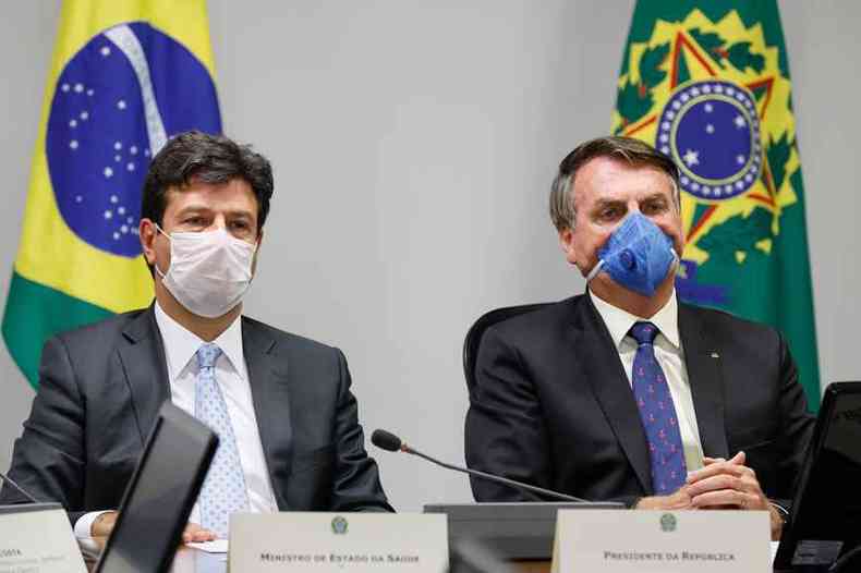 Luiz Henrique Mandetta e Jair Bolsonaro(foto: Isac Nbrega/PR)