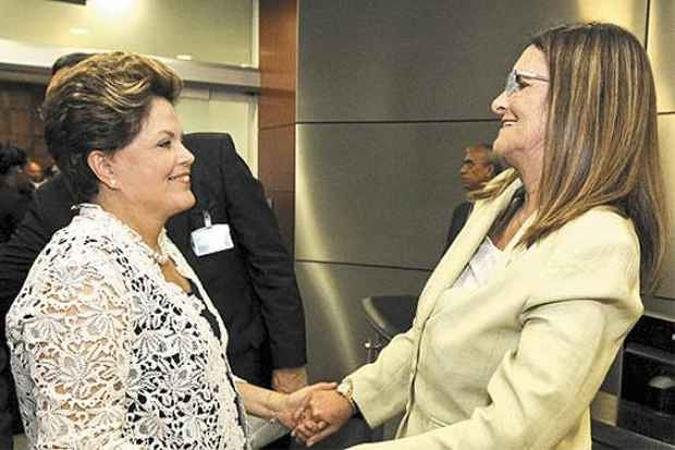 Dilma Rousseff e Graça Foster: incluídas na lista da Time de 2012, que também tinha o empresário Eike Batista(foto: Roberto Stuckert/PR) Dilma Rousseff e Graça Foster: incluídas na lista da Time de 2012, que também tinha o empresário Eike Batista(foto: Roberto Stuckert/PR)