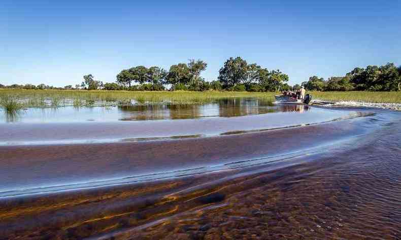 O Delta do Okavango (norte), no Botsuana,  uma regio muito popular entre os turistas(foto: Pixabay)
