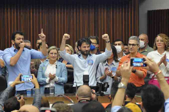 Marcelo Aro (PP) foi lançado como candidato ao Senado por Minas Gerais na chapa encabeçada por Romeu Zema (Novo)Gladyston Rodrigues/EM/DA Press