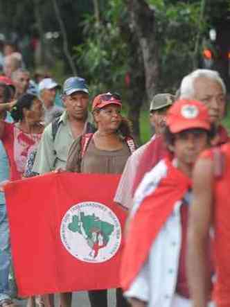 O MST tambm far uma marcha na quinta-feira(foto: Leandro Couri EM/D.A. Press)