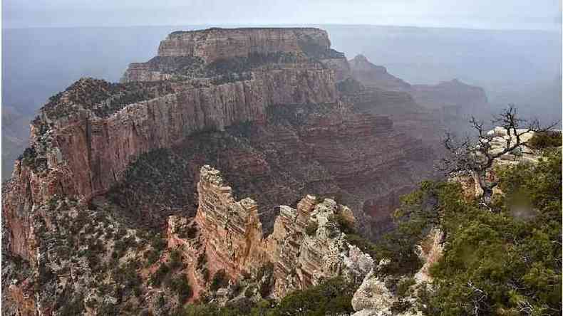 North Rim, rea do Grand Canyon,  conhecida pelo terreno acidentado(foto: Getty Images)