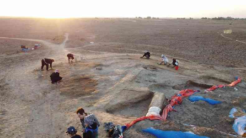 Escavao de stio arqueolgico no Iraque, 2022
