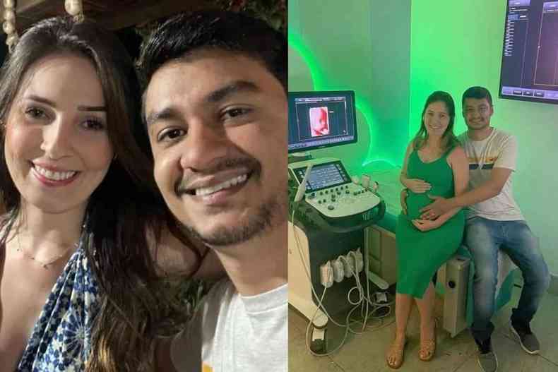 Dhennifer Barbosa estava grvida de seis meses. Ela estava com o marido Lucas Louzada 