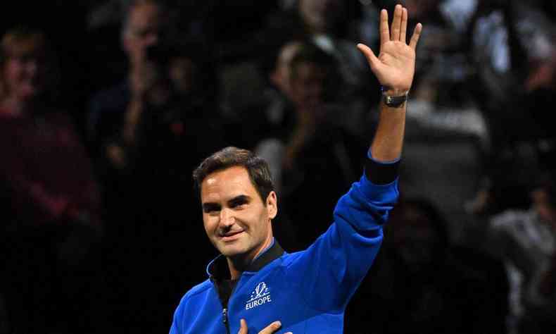 Imagem do lendrio tenista Roger Federer