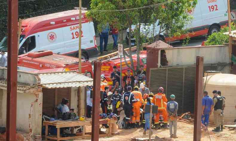 Acidente em canteiro de obra no bairro Belvedere