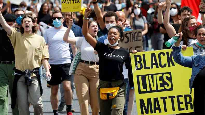 Manifestao do Black Lives Matter em Liverpool