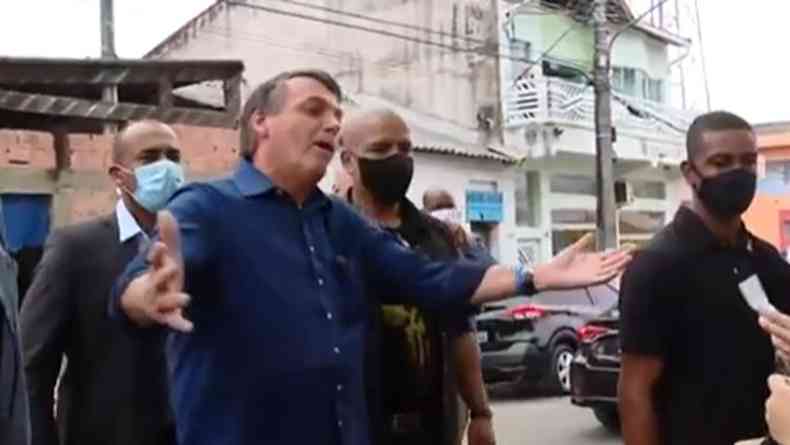 Bolsonaro est na cidade desde a ltima quinta-feira (03), onde ele cumpre agenda oficial(foto: Tv Globo/Reproduo)