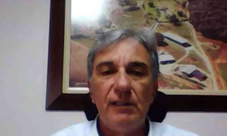 O deputado federal mineiro Rafael Simes em foto tirada de vdeo durante entrevista ao Estado de Minas