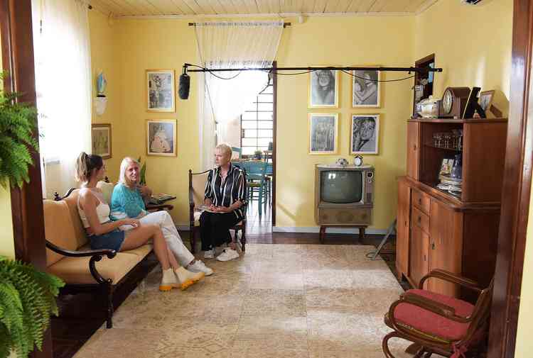 Xuxa e Sasha na gravao do documentrio na residncia