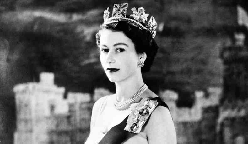 Foto antiga da rainha Elizabeth II, de 1953.