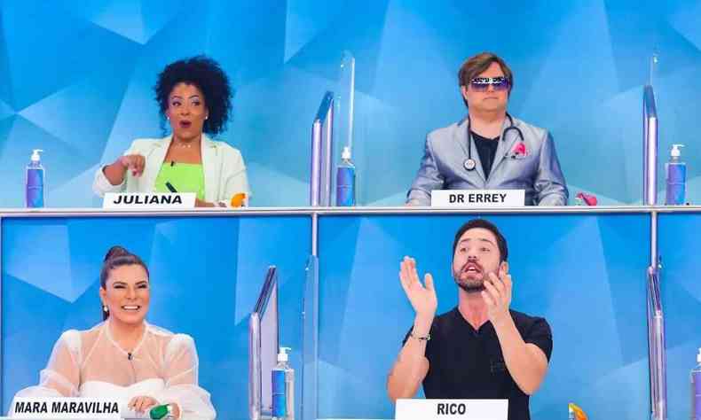 Juliana, Errei, Mara Maravilha e Rico participam do Programa Silvio Santos