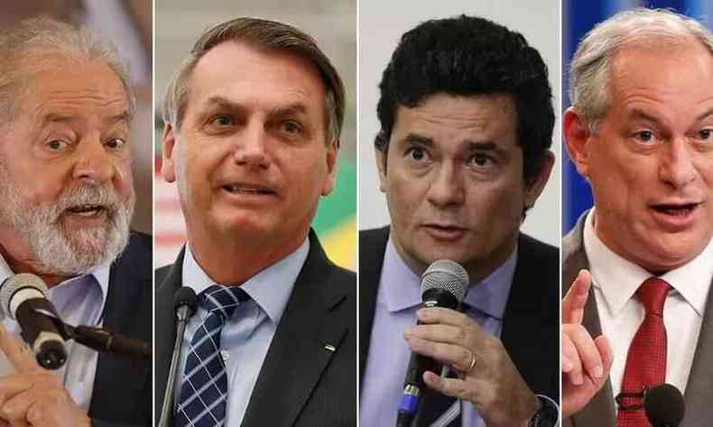Lula, Bolsonaro, Moro e Ciro