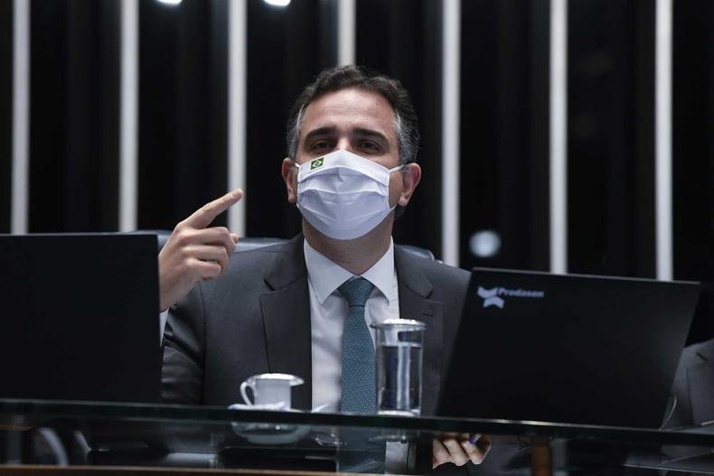 Senador Rodrigo Pacheco (DEM-MG), conduz sess�o(foto: Jefferson Rudy/Ag�ncia Senado)