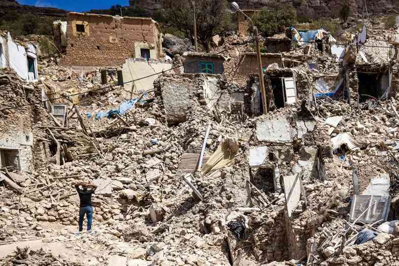 Vilarejo do Marrocos destrudo pelo terremoto