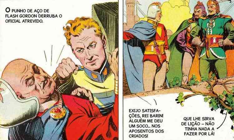 Pginas da histria em quadrinhos com Flash Gordon