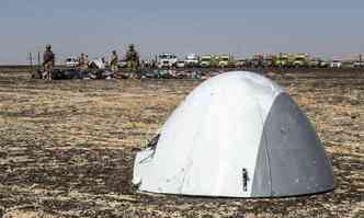 Avio caiu no sbado, matando 224 pessoas(foto: AFP PHOTO / KHALED DESOUKI)