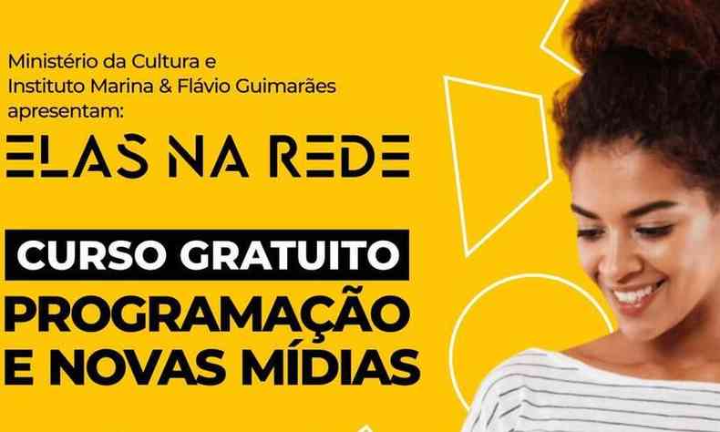 banner de divulgao do curso Elas na Rede 