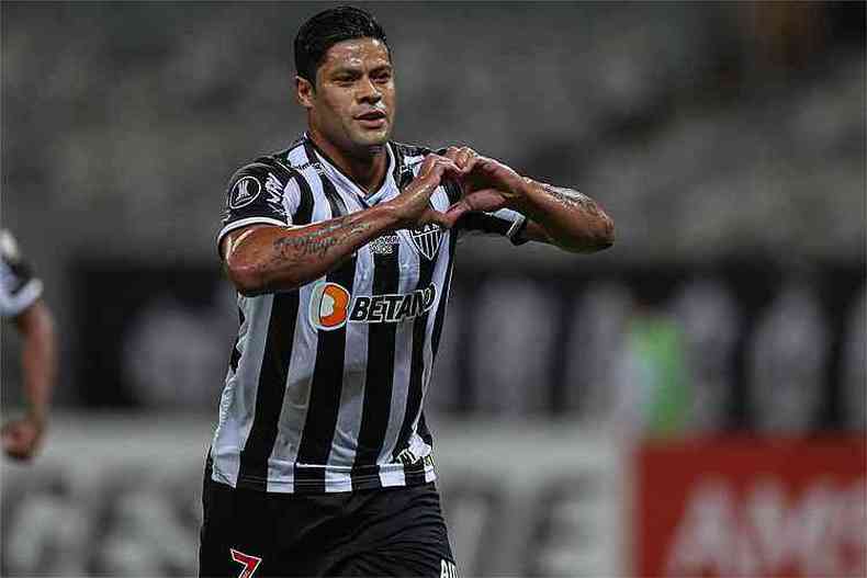 Artilheiro do Galo na temporada, Hulk j marcou quatro vezes na Libertadores(foto: Pedro Souza/Atltico)