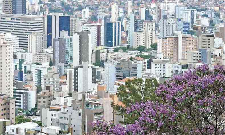 Vista de Belo Horizonte: Setor imobilirio tambm se beneficiou da expanso do crdito com recursos das cadernetas de poupana (foto: Gladyston Rodrigues/EM/D.A Press 19/2/18)