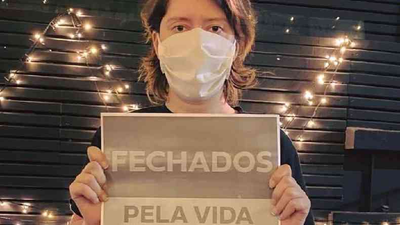 Jana Santos  criadora do movimento 'Fechados pela Vida'(foto: Divulgao)