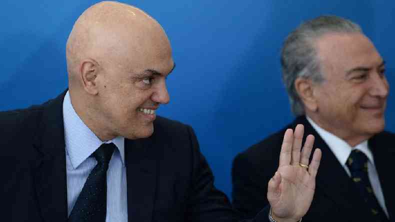 Alexandre de Moraes com o presidente Michel Temer