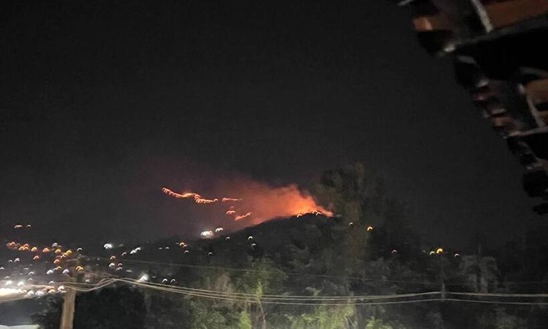 Incêndio em vegetação na cidade de Nova Lima