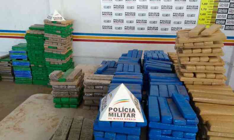 A suspeita  que a droga tenha sido adquirida no Paraguai pela quadrilha(foto: Polcia Militar (PM) / Divulgao)