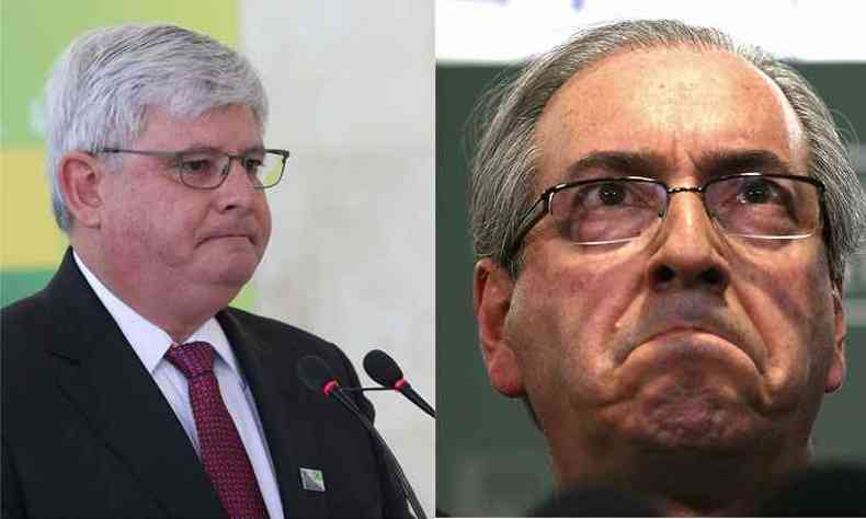 De acordo com o procurador-geral da repblica, Rodrigo Janot (E), o presidente da Cmara, tem usado as prerrogativas do mandato de parlamentar para 