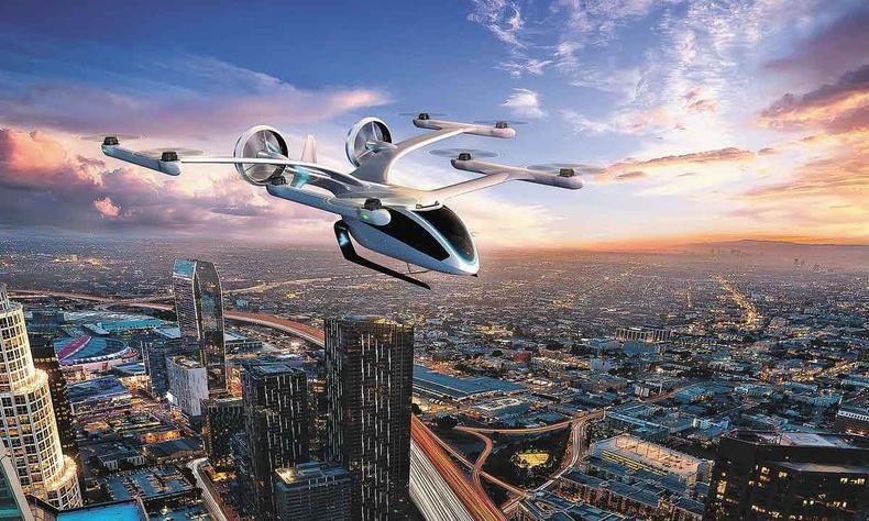 (foto: Embraer/Divulgação - 16/7/19) Simulação de voo com o eVTOL da Embraer