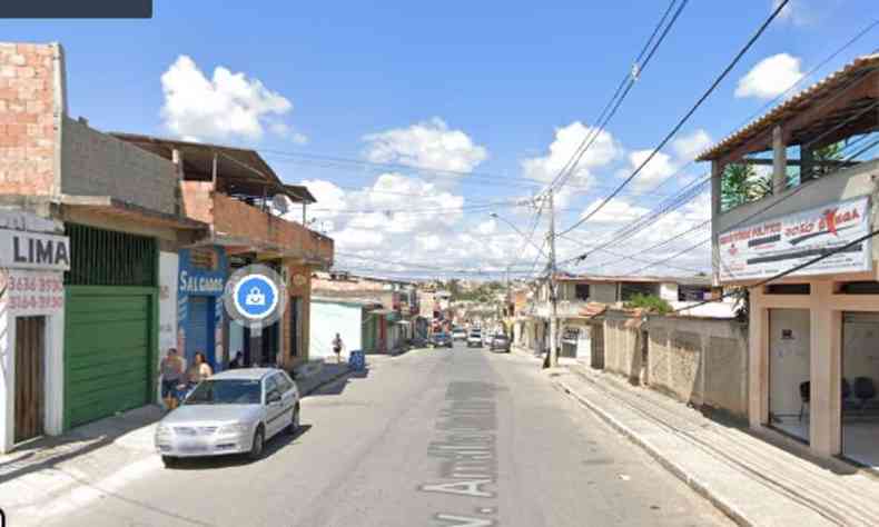Crime aconteceu no Bairro Palmital, em Santa Luzia, Grande BH(foto: Reproduo/Google Street View)