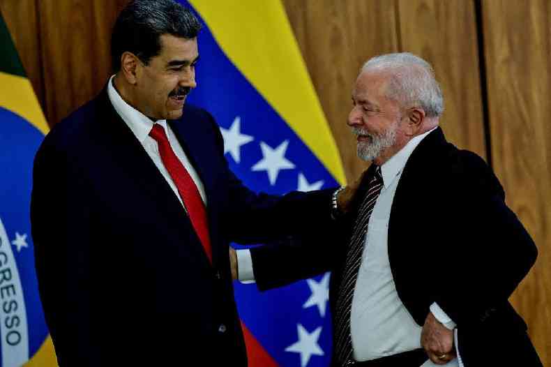 O lder venezuelano Nicols maduro e o presidente brasileiro Lula