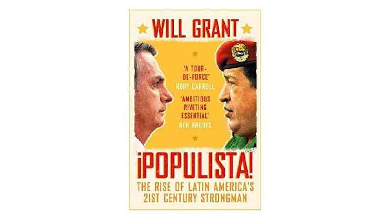Capa do livro %u201CPopulista%u201D, na qual Chvez e Bolsonaro aparecem frente a frente