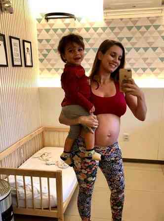 Camila Couto est grvida e tem um filho de 2 anos, o Arthur(foto: Arquivo pessoal)