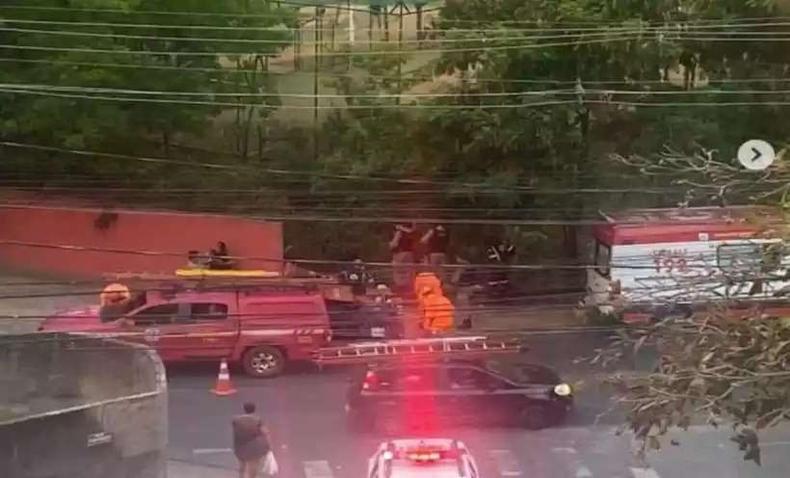 Crrego onde a vtima foi empurrada