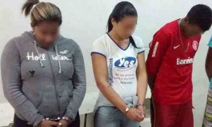 Trio  suspeito de participar de outros assaltos (foto: PMMG/Divulgao)