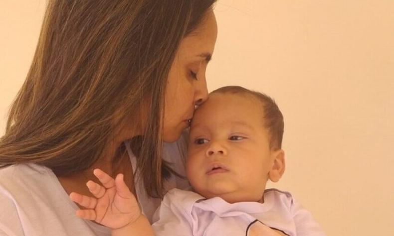Gabriel tem cinco meses e apresenta os primeiros sinais da doena: dificuldades respiratrias e falta de tnus muscular(foto: Arquivo Pessoal)