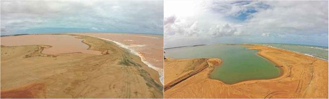 Lama de rejeitos de mineração da barragem rompida em Mariana que devastou o Rio Doce e invadiu o Atlântico faz novas vítimas.(foto: (Fotos: Leandro Couri/EM/D.A Press - Alexandre Guzanshe/EM/D.A Press - 7/7/15) ) Lama de rejeitos de mineração da barragem rompida em Mariana que devastou o Rio Doce e invadiu o Atlântico faz novas vítimas.(foto: (Fotos: Leandro Couri/EM/D.A Press - Alexandre Guzanshe/EM/D.A Press - 7/7/15) )