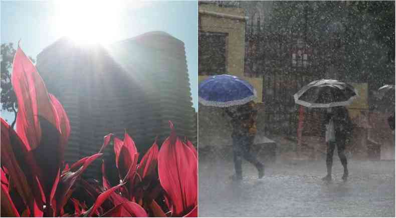 Final de semana deve ser de calor e chuva em Belo Horizonte(foto: Jair Amaral/EM/D.A.Press / Juarez Rodrigues/EM/D.A.Press)