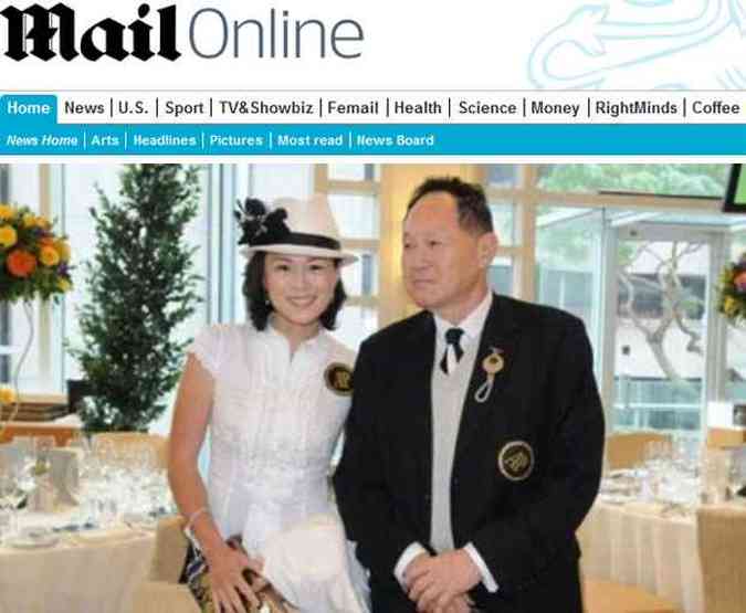 Cecil Chao Sze-tsung com a filha Gigi Chao(foto: Daily Mail/Reproduo)