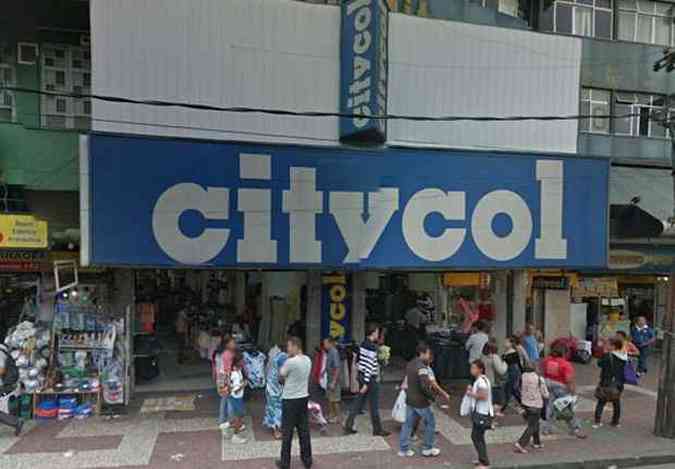 Imagem da loja de varejo Citycol antes da queda de marquise. A loja passava por uma reforma interna.(foto: Reproduo/ Google Maps)