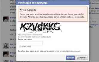 Avisos de verificao de segurana do Facebook e de %u201Csumio%u201D do evento %u201CAssemblia Popular Horizontal de BH%u201D so recebidos por usurios (foto: Reproduo de internet)