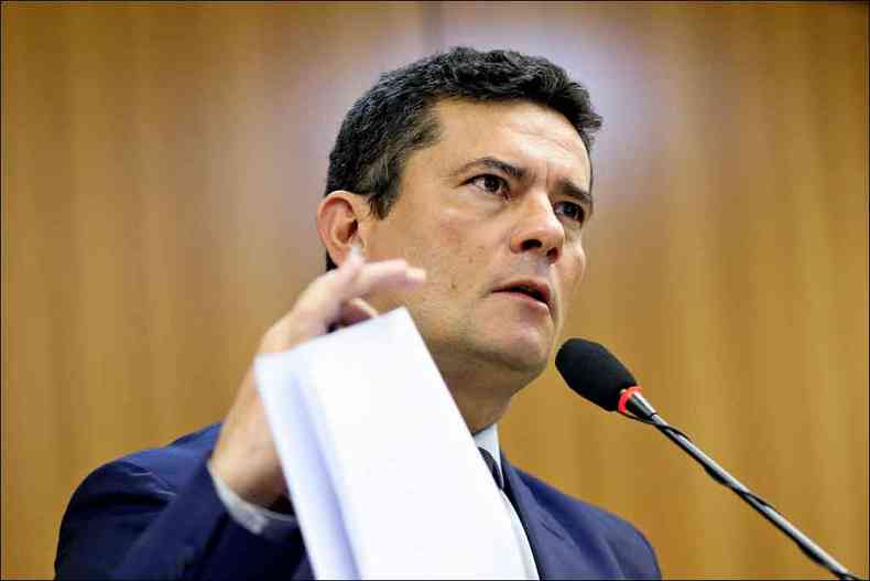 Moro na apresentao do projeto anticrime: governo tenta garantir nomes na CCJ para agilizar tramitao (foto: Marcelo Camargo/Agncia Brasil)